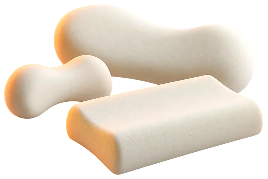 Almohadas y piezas